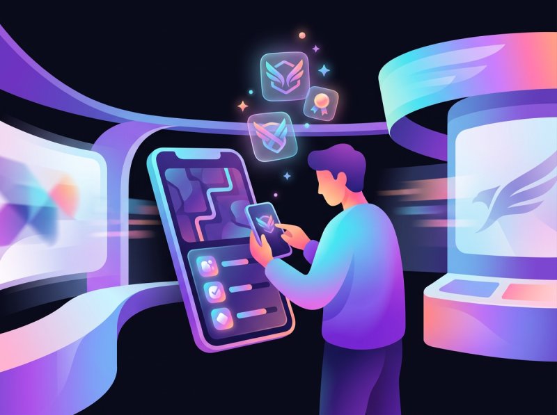 Messegast mit personalisiertem Quest-Tagesplan auf dem Smartphone