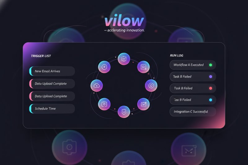 Illustration: Prozessautomatisierung mit verbundenen Apps und Workflows