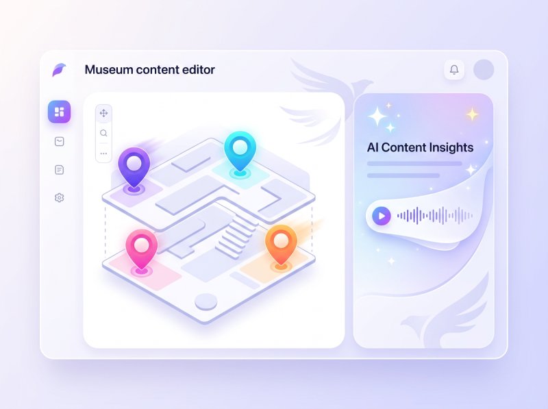 Betreiber-Portal mit Karte, Inhalten und Audio-Workflow