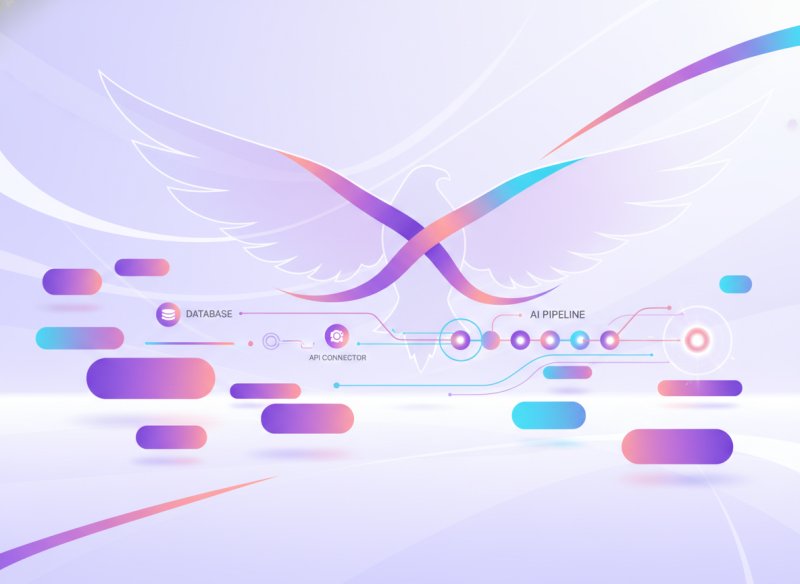 Abstrakte Illustration: KI‑Workflows und Integrationen