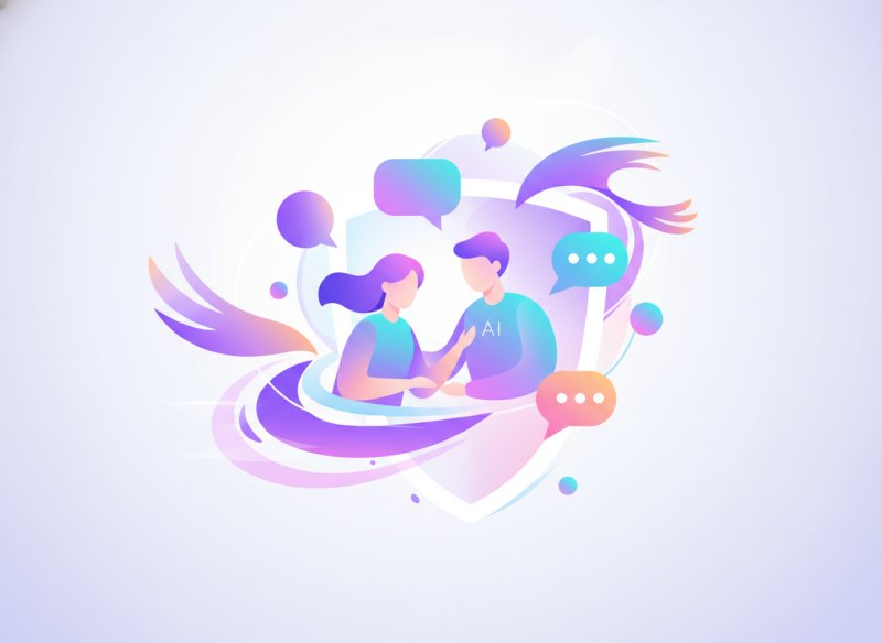 Abstrakte Illustration: Einstieg in ChatGPT und Conversational AI
